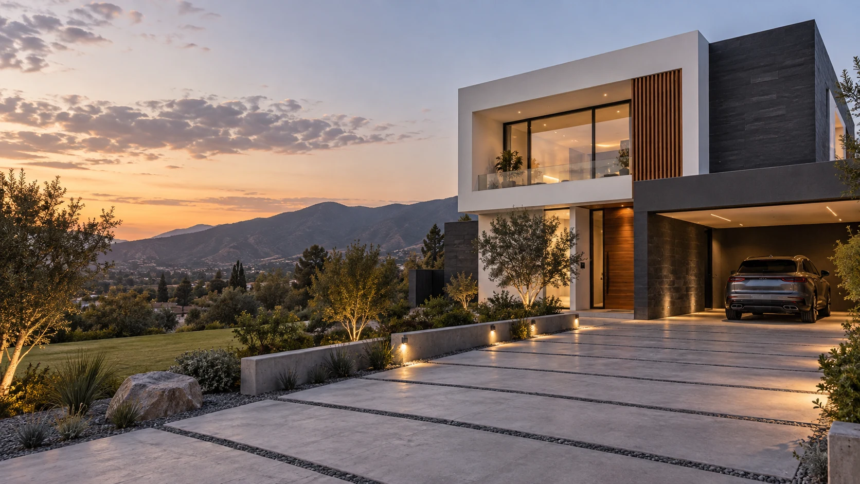 Vivienda moderna de Construcciones V & V para la sección de preguntas frecuentes