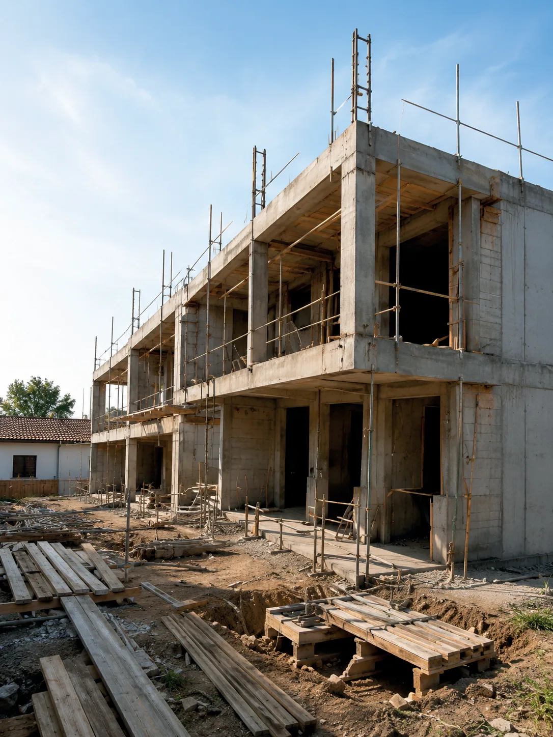 Obra habitacional en construcción